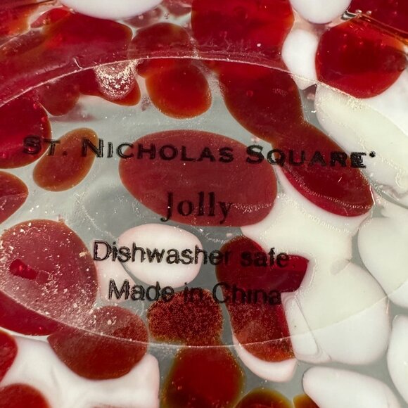 St Nicholas Square Jolly Confetti Tumblers Red White Christmas Set Of 3 Glasses - Picture 6 of 7